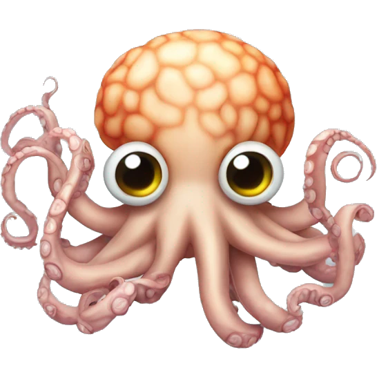 Octupus with brain emoji
