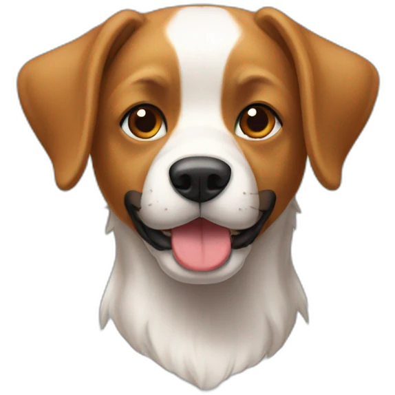 In roux sur un chien emoji