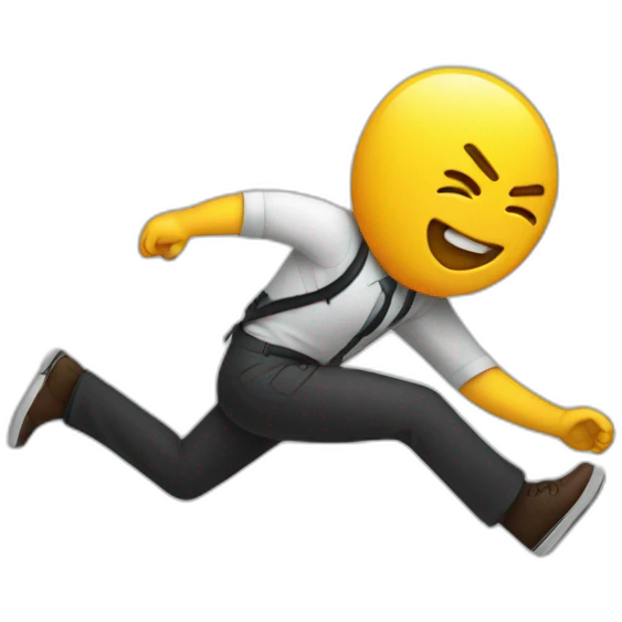 a fall guy is falling on some spikes emoji
