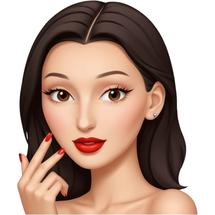 Bella hadid is winking emoji