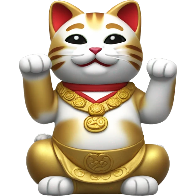 maneki neko both arms up emoji