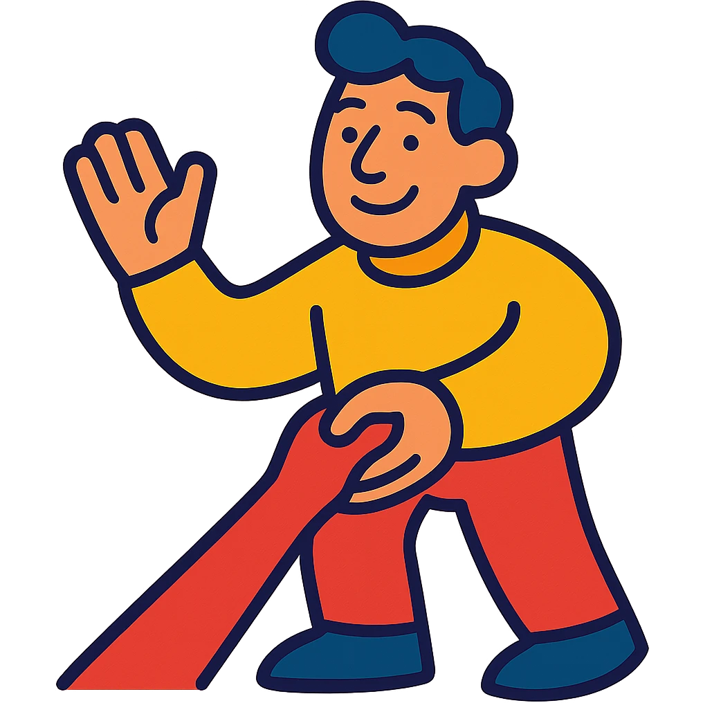 a man who helps others, supportive, colorful cartoon style emoji