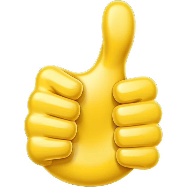 thumbs up emoji, positive and bold emoji