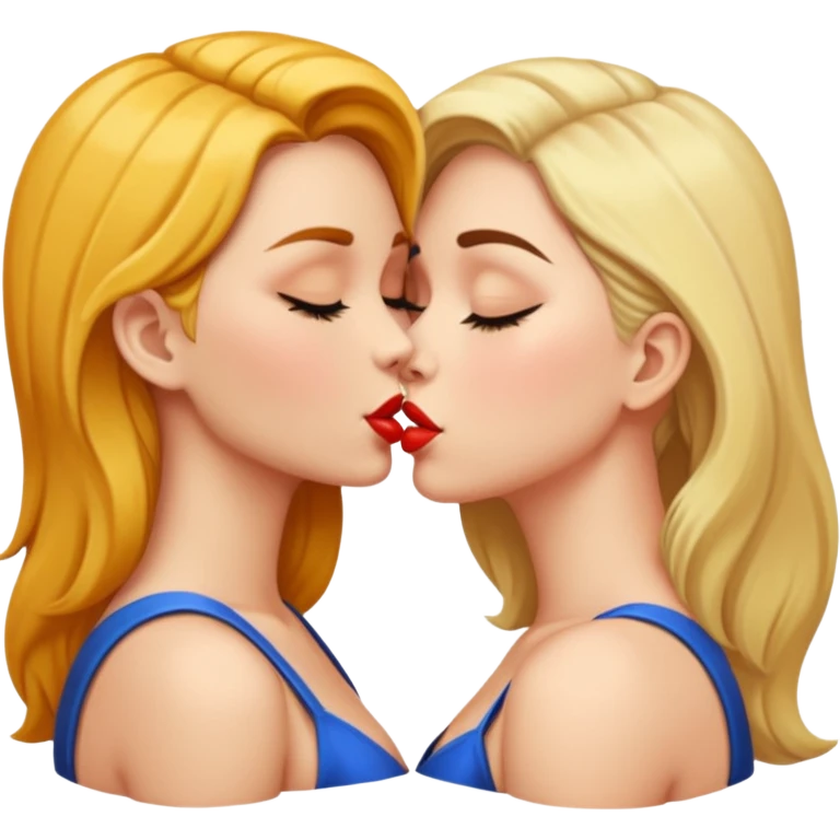 hot naked women kissing emoji