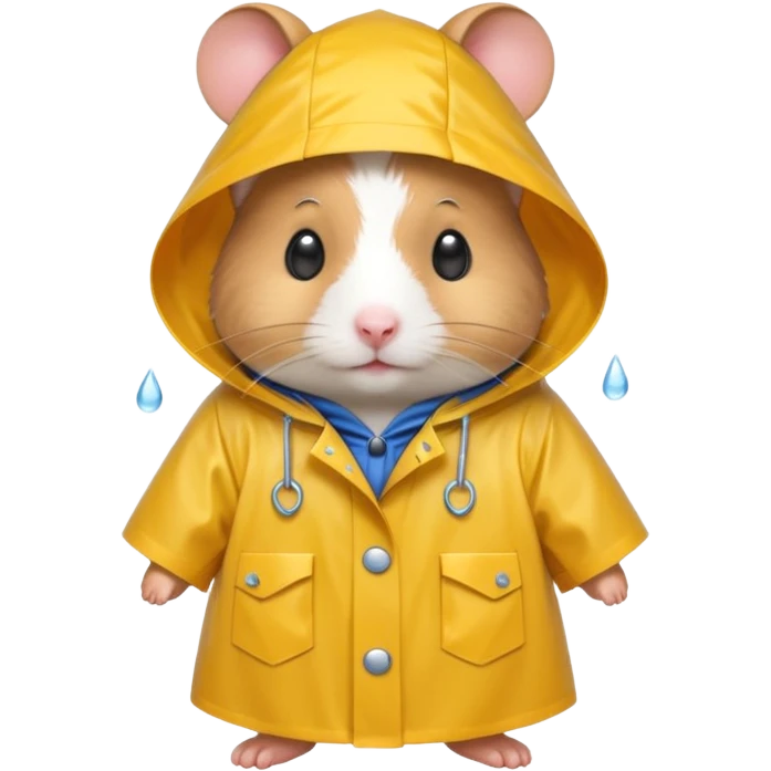 hamster wearing a raincoat emoji