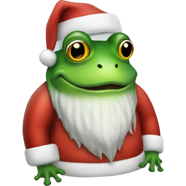 Frog as Santa emoji