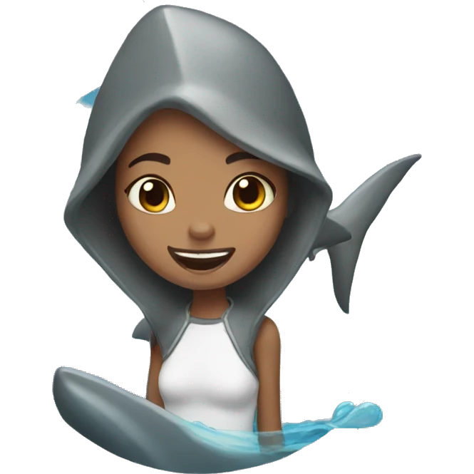 Shark girl emoji