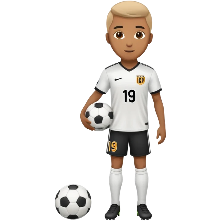 Soccerplayer with nummer 19 emoji
