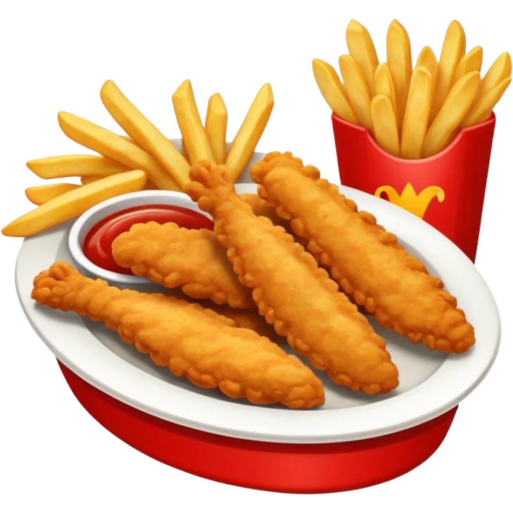 Chicken tenders and fries  emoji