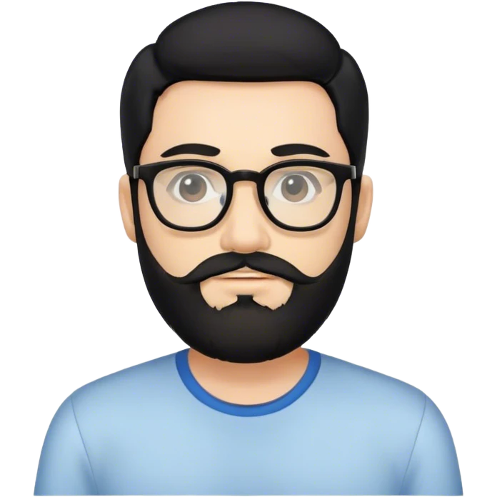 cybersecutiry guy, with beard, black hair, and glasses emoji
