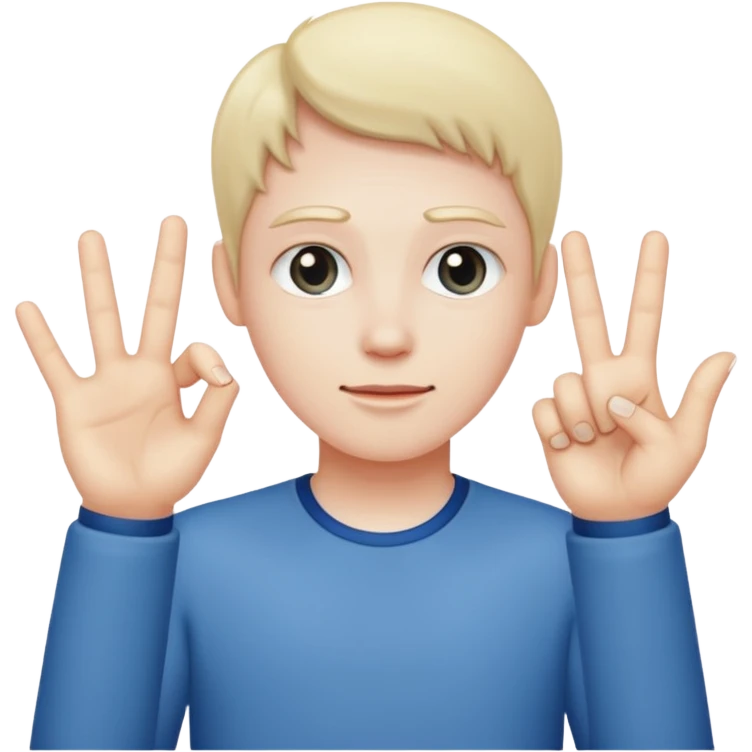 U shape fingers emoji create emoji