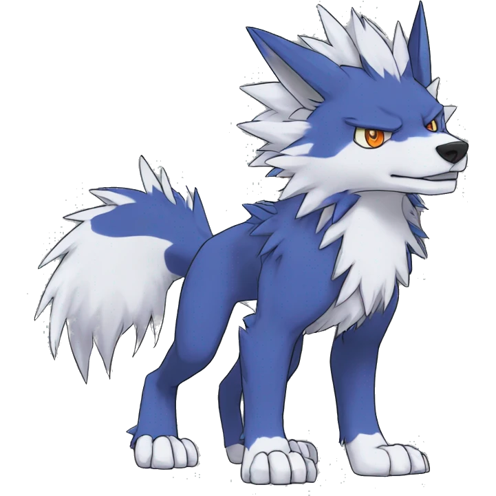  Cool Edgy Digimon-Fakemon-Garurumon-Loogamon-Dorulumon-Wolf full body emoji