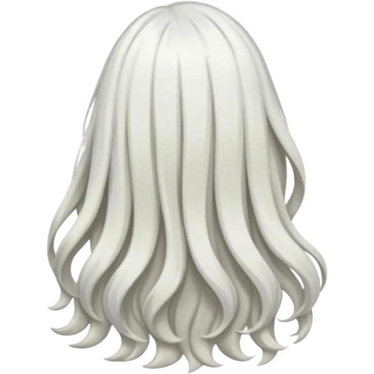 back view of white hair emoji