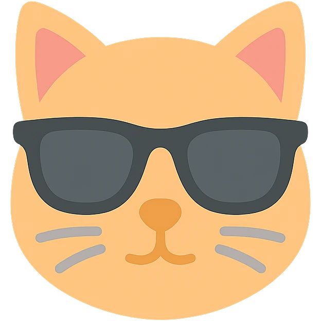 cat wearing sunglasses emoji