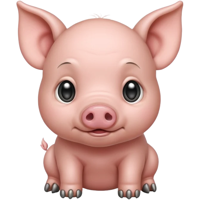 gray baby pig emoji