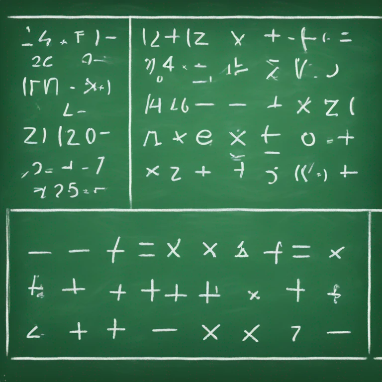 Green chalkboard with math equations written on it emoji