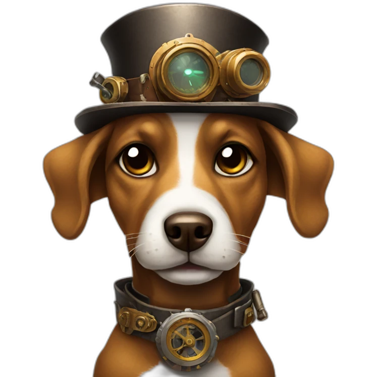 steampunk dog emoji