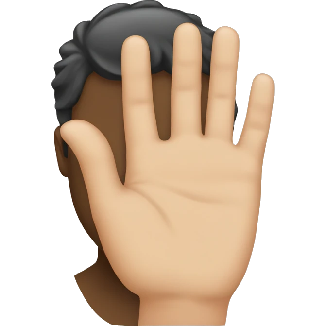 Hand on face emoji emoji