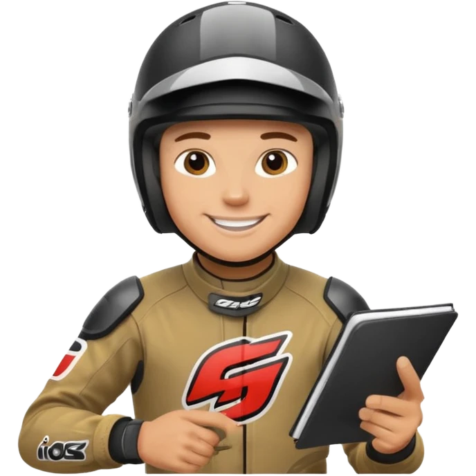 dirtbike rider signing autographs emoji
