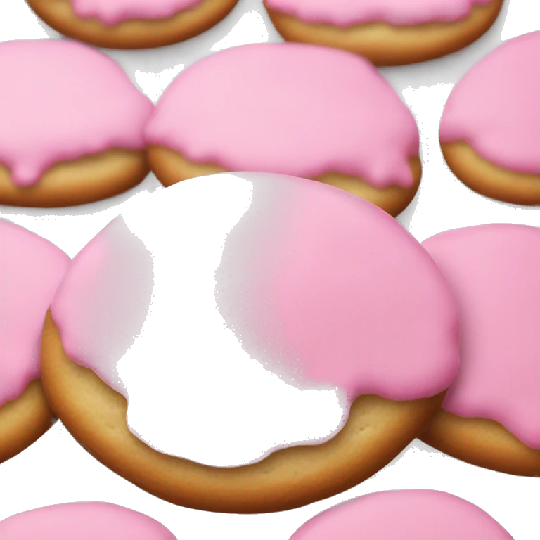 crumbl cookie pink frosting emoji