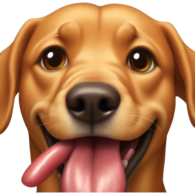 realistic dog tongue closeup emoji