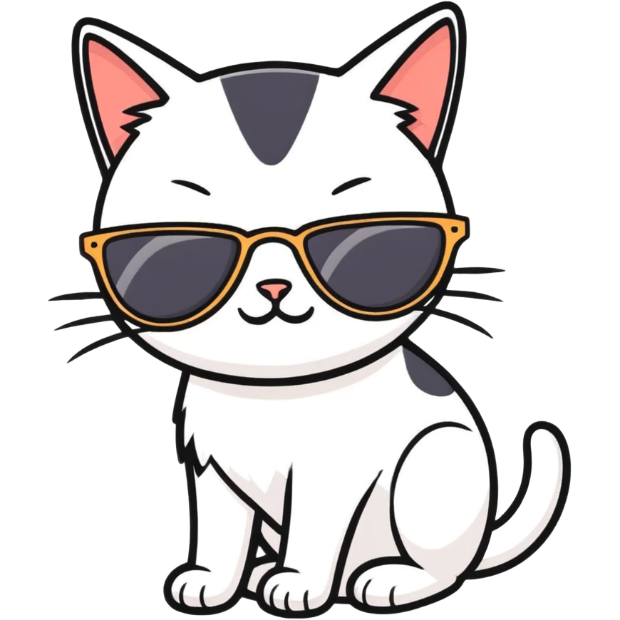Cat with sunglasses emoji
