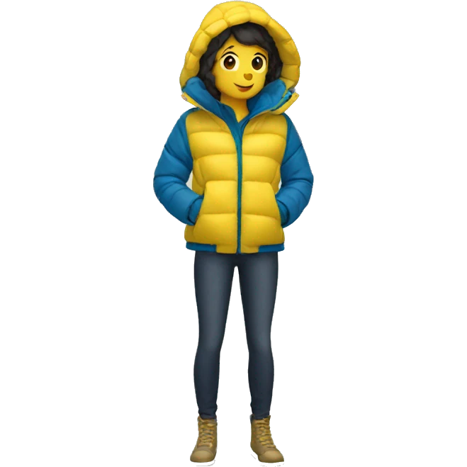 yellow puffer jacket emoji
