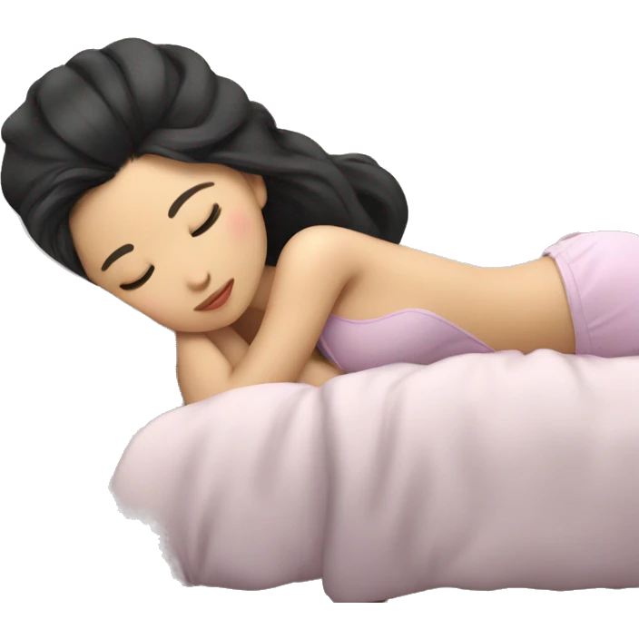 coquette cute asian girl sleeping  emoji