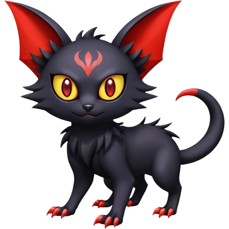 Noibat-Lykoi-Nargacuga-Litten-fusion-Fakemon-Pokémon-creature  emoji