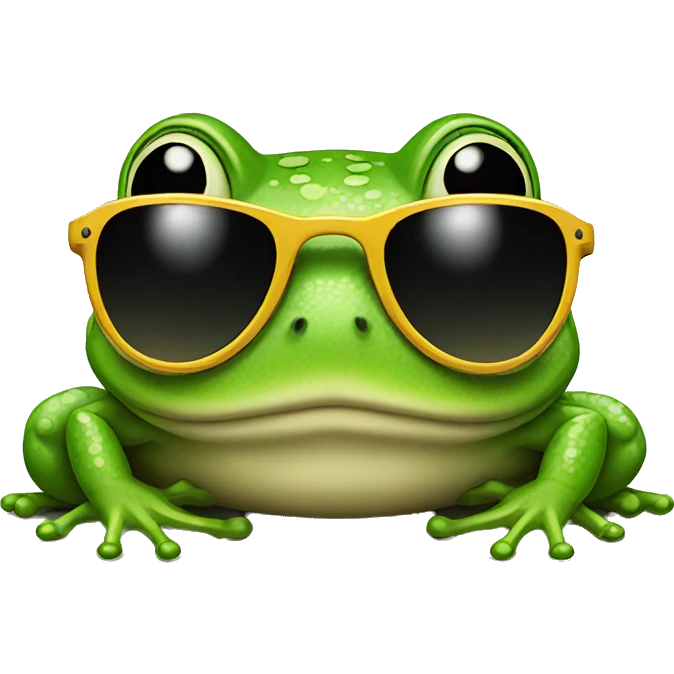 Frog with sunglasses  emoji