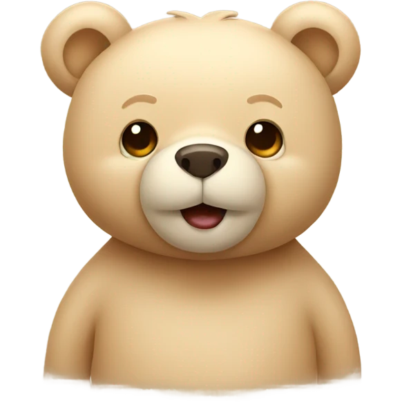 Cute beige bear emoji