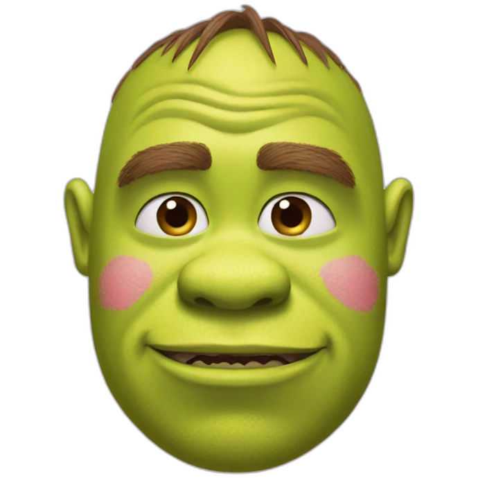 Shrek with pink skin emoji
