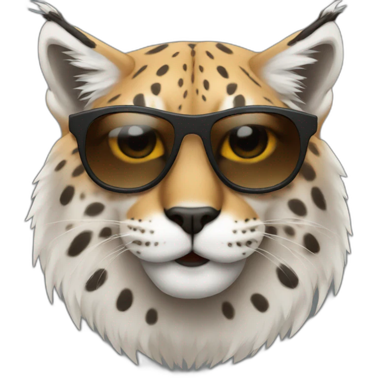 Lynx with sunglasses emoji