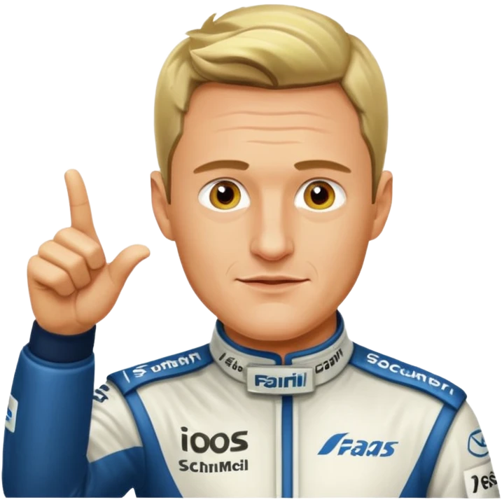 Ralf Schumacher pointing at Ralf Schumacher emoji