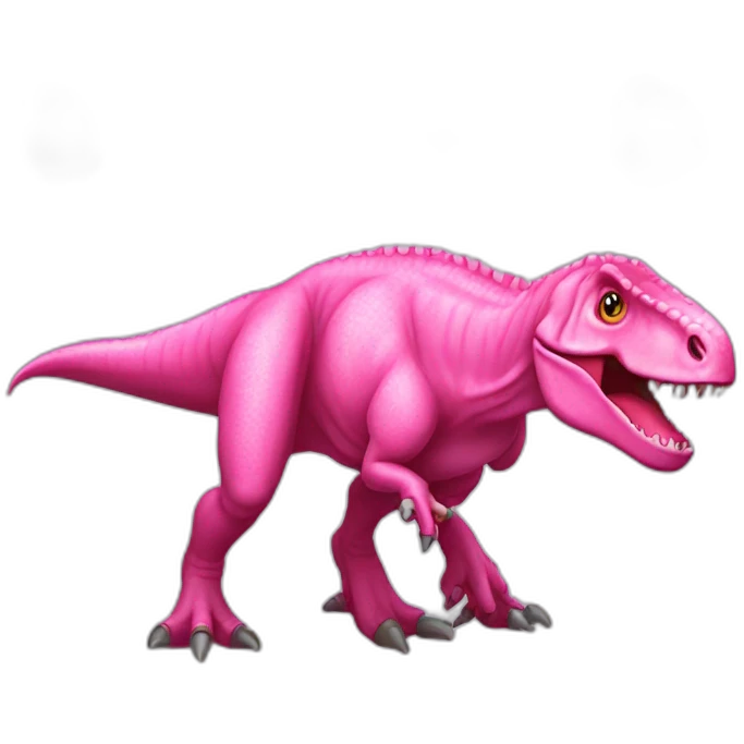 Tyrannosaurus pink emoji