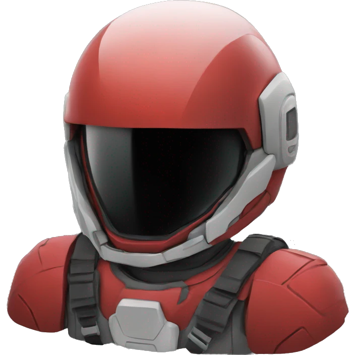 red spacial helmet emoji