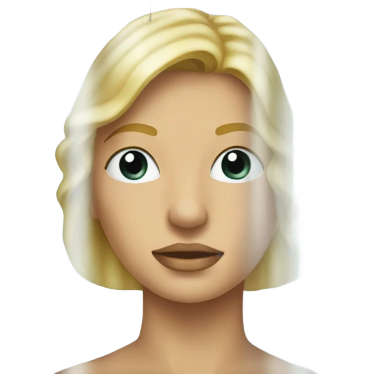 blonde woman behind shower curtain emoji