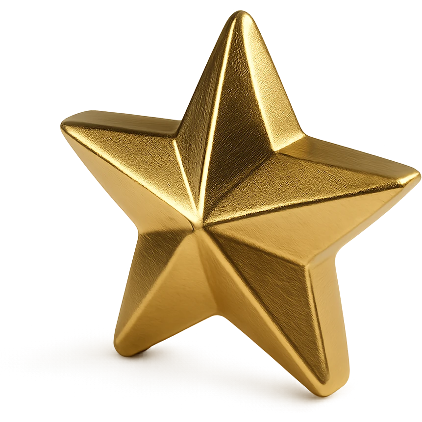 small gold star, simple, shiny emoji