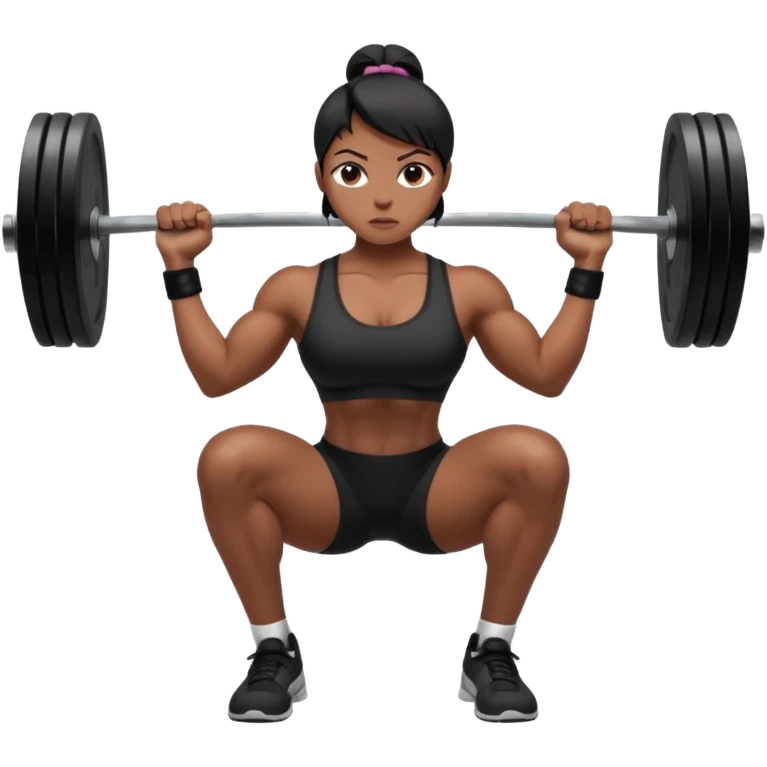 Deadlift woman black emoji