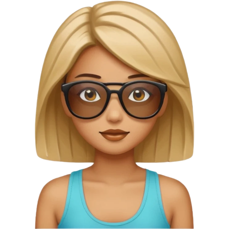 girl with sunglasses above her head emoji