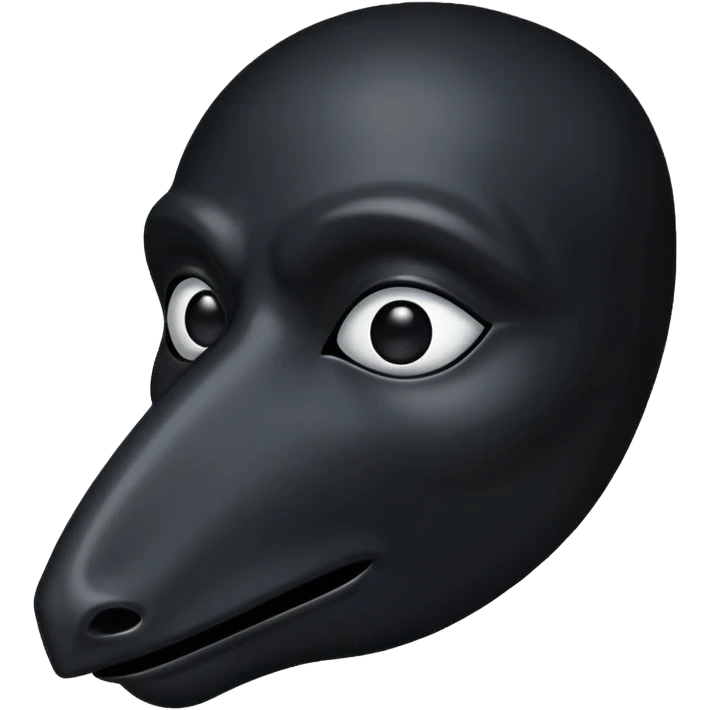 black mask with long nose emoji