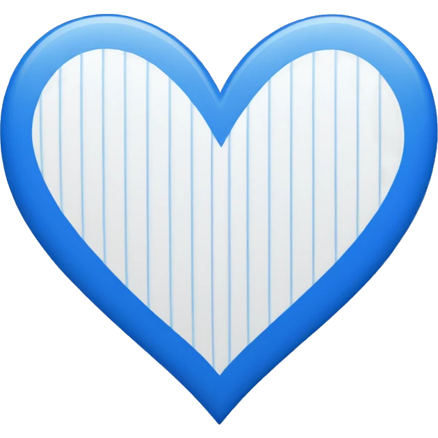 Blue and white heart emoji