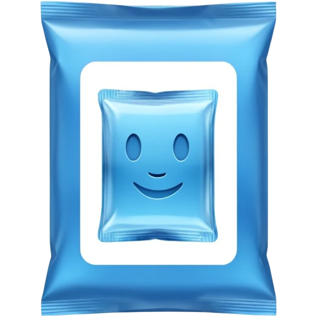 blue pacaged chip with a chip image on it without writing emoji