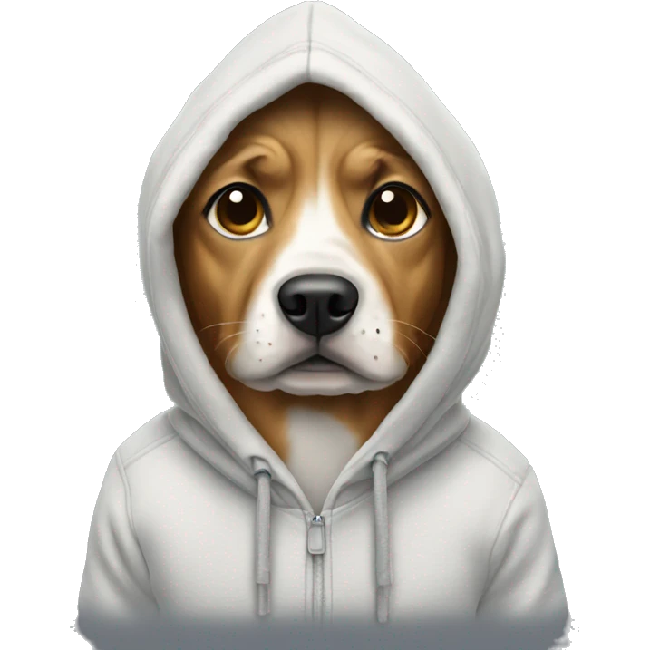 Dog wearing a hoodie  emoji