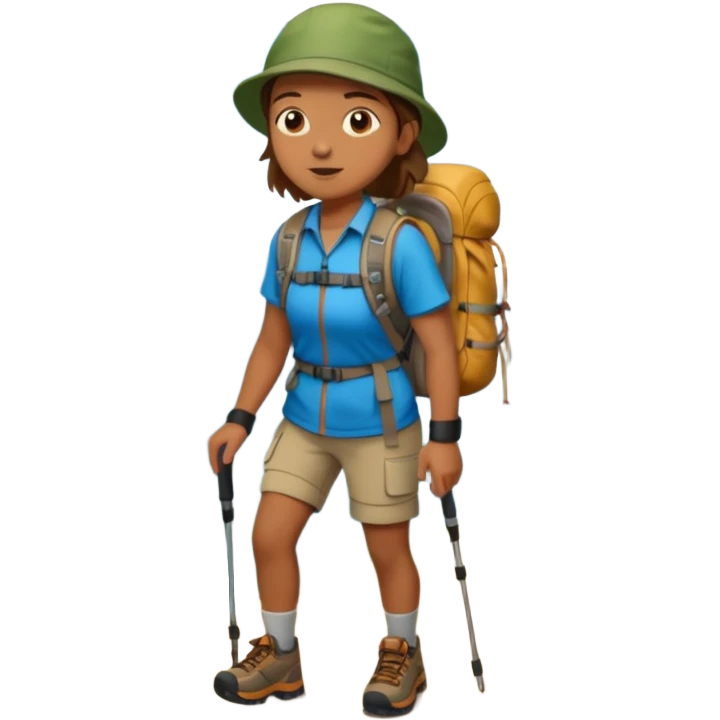hiking person emoji