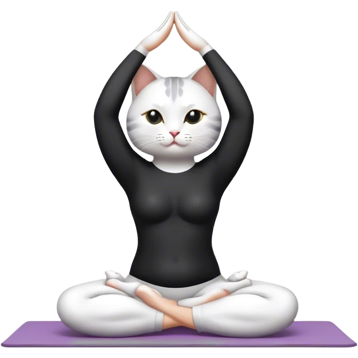 cat doing yoga  emoji