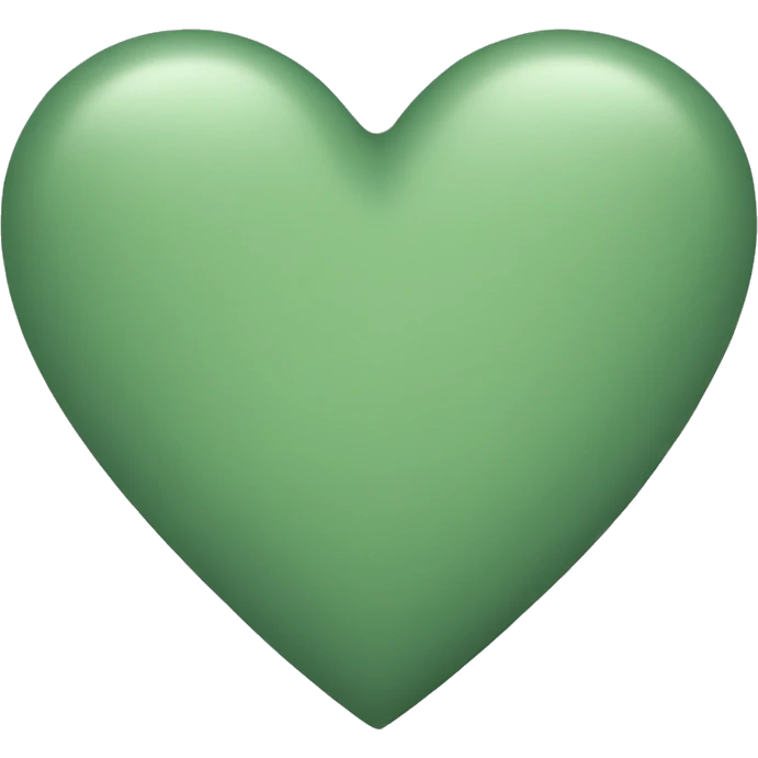 Sage green heart emoji