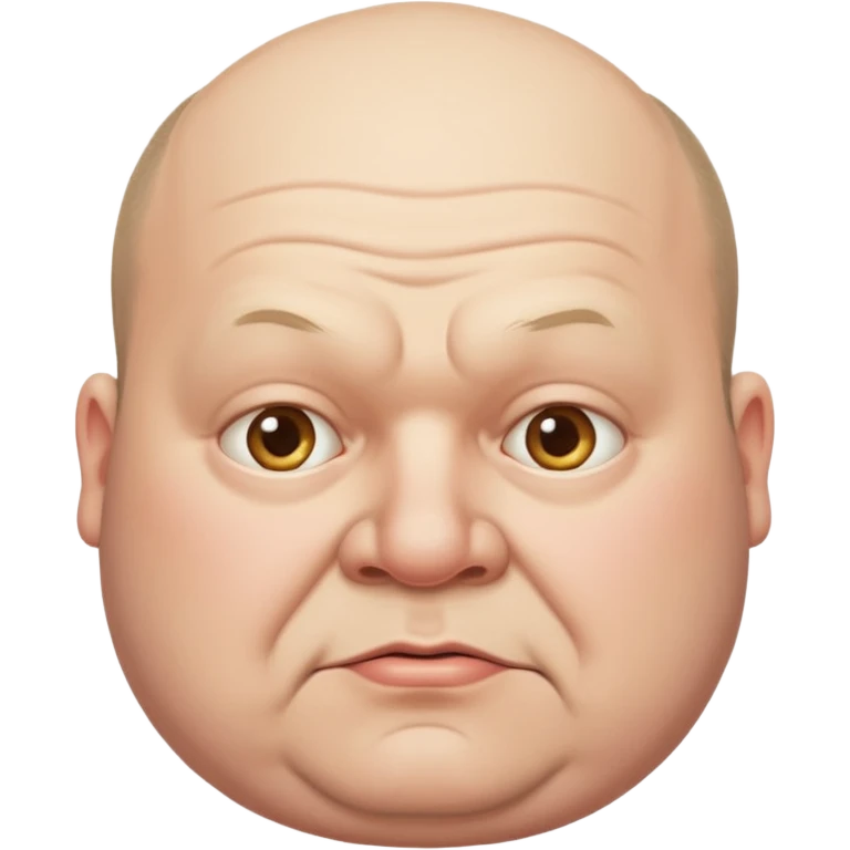 Balding fat ugly realistic man emoji