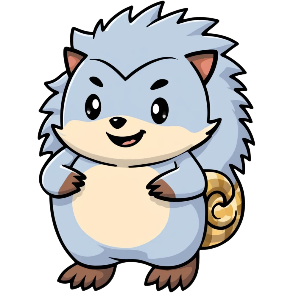 Silver the hedgehog character with pregnant belly emoji