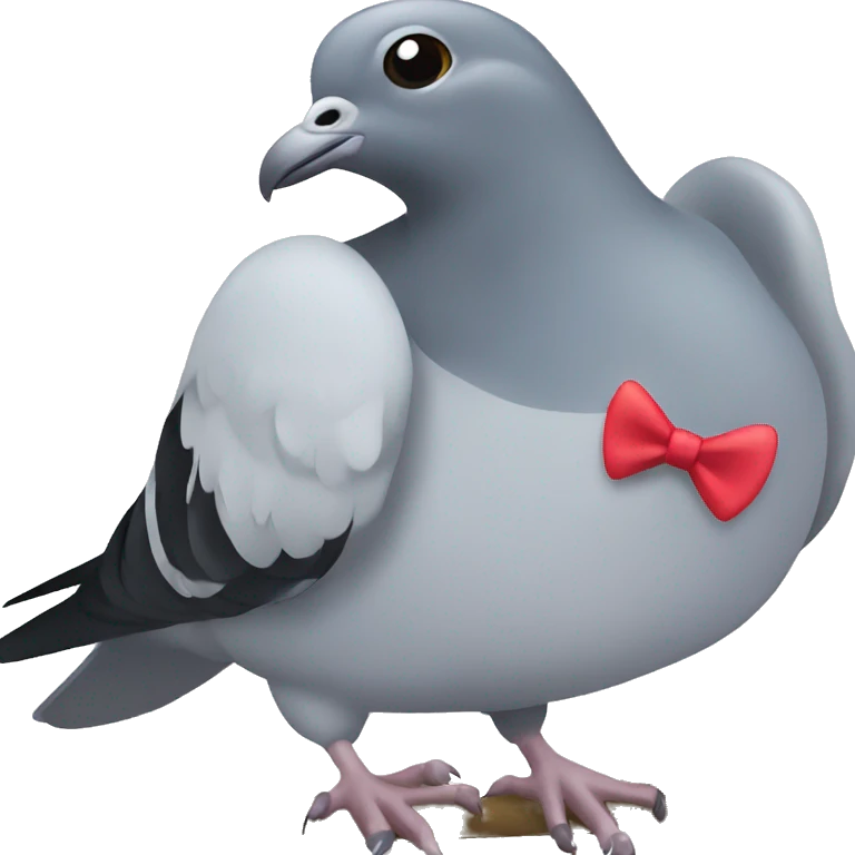 pigeon with bow emoji